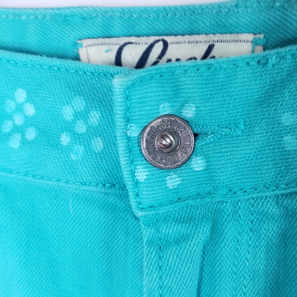 Lucky Brand stamped cut off jean shorts teal? 4 - Picture 4 of 9